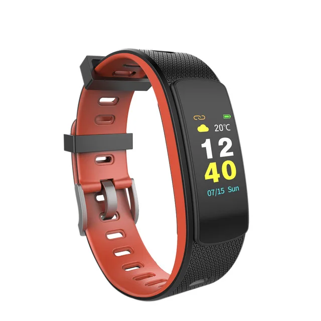 IWOWN I6 HR C Smart band цветной экран пульсометр умный Браслет спортивный смарт-Браслет фитнес-трекер VS Mi Band 1 S - Цвет: Red