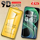 Закаленное защитное стекло 9D с полным приклеиванием для OPPO Realme 8, 2 шт.