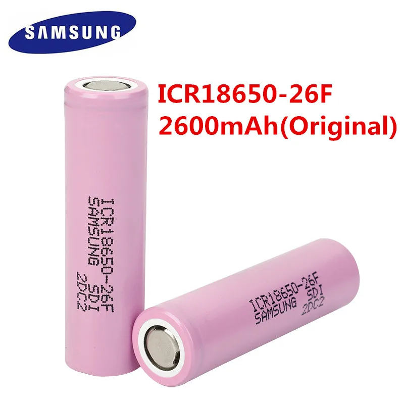 Оригинальный аккумулятор samsung 18650 3 7 V 2600mAh литий-ионный перезаряжаемый для ICR18650-26F