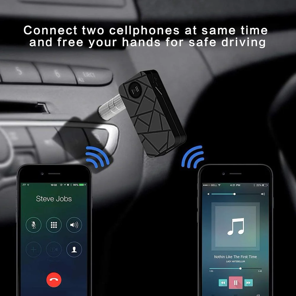 

Bluetooth Receiver Bluetooth 4.1 Wireless Car Kit Car Audio Adapter Aux Adapter Music Receiver for Car Stereo System Home