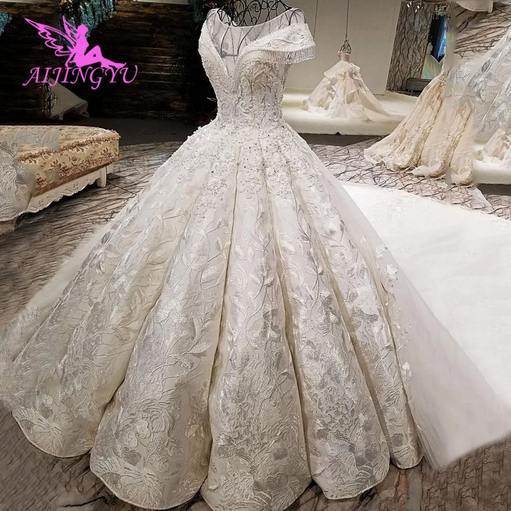 AIJINGYU Love Dress Gowns Long Train Weding Jumpsuit Korea Beaded Where To Buy Gownes Victorian Wedding Dresses