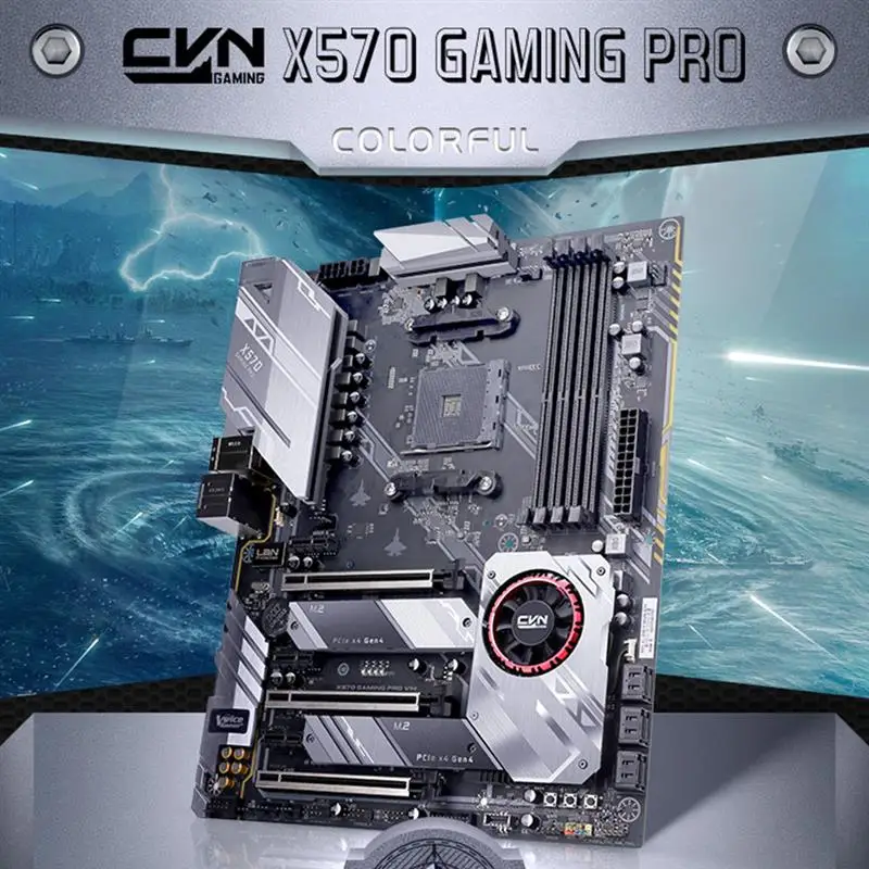 Verkaufen Bunte CVN X570 GAMING PRO V14 Motherboard Dual Kanal DDR4 RAM USB 3,1 GEN1 SATA 3,0 6 Gb/S Für AMD AM4 Ryzen