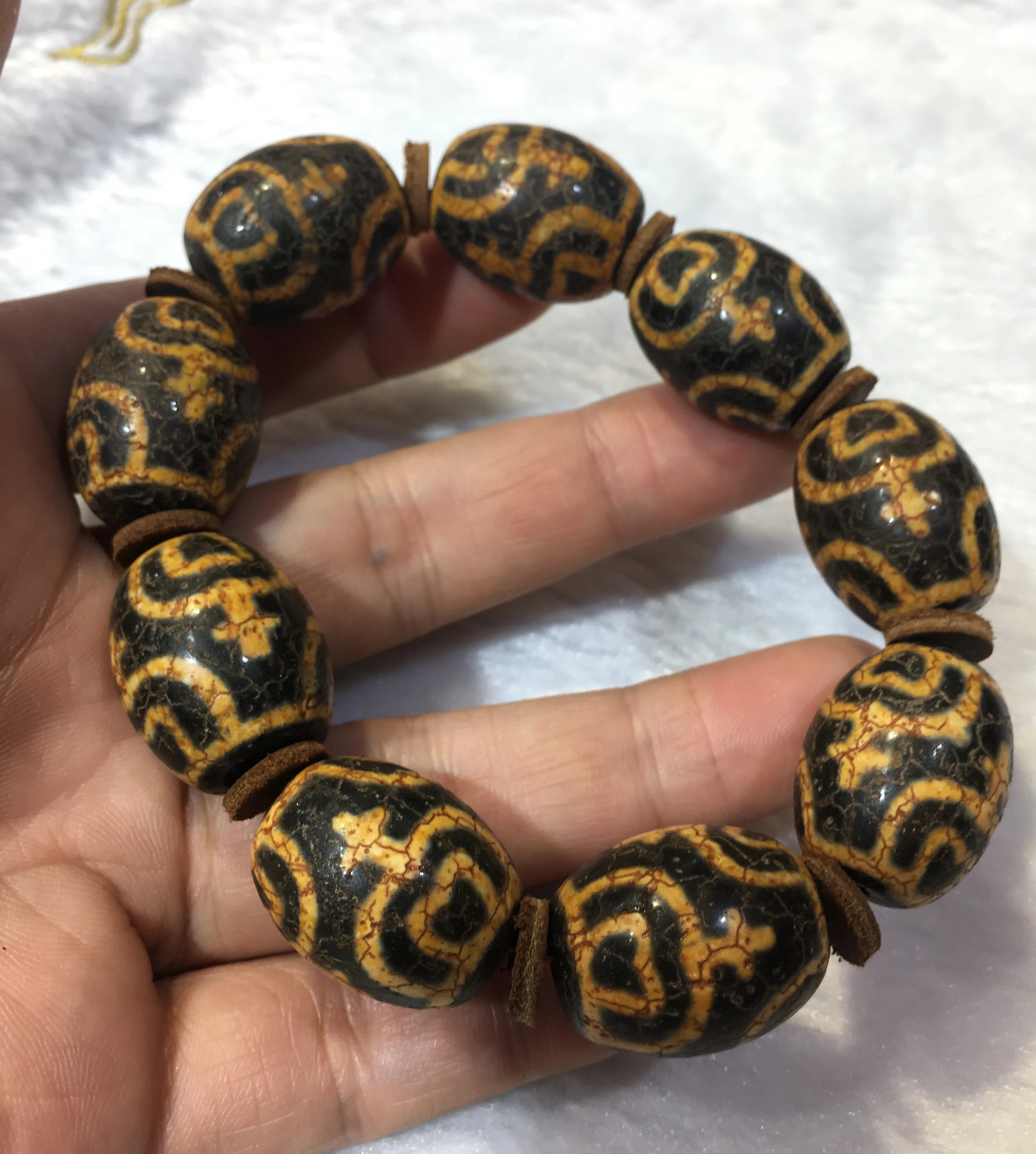 Редкий волшебный Тибетский Старый Агат Дракон вены Драгоценная бутылка Totem dZi