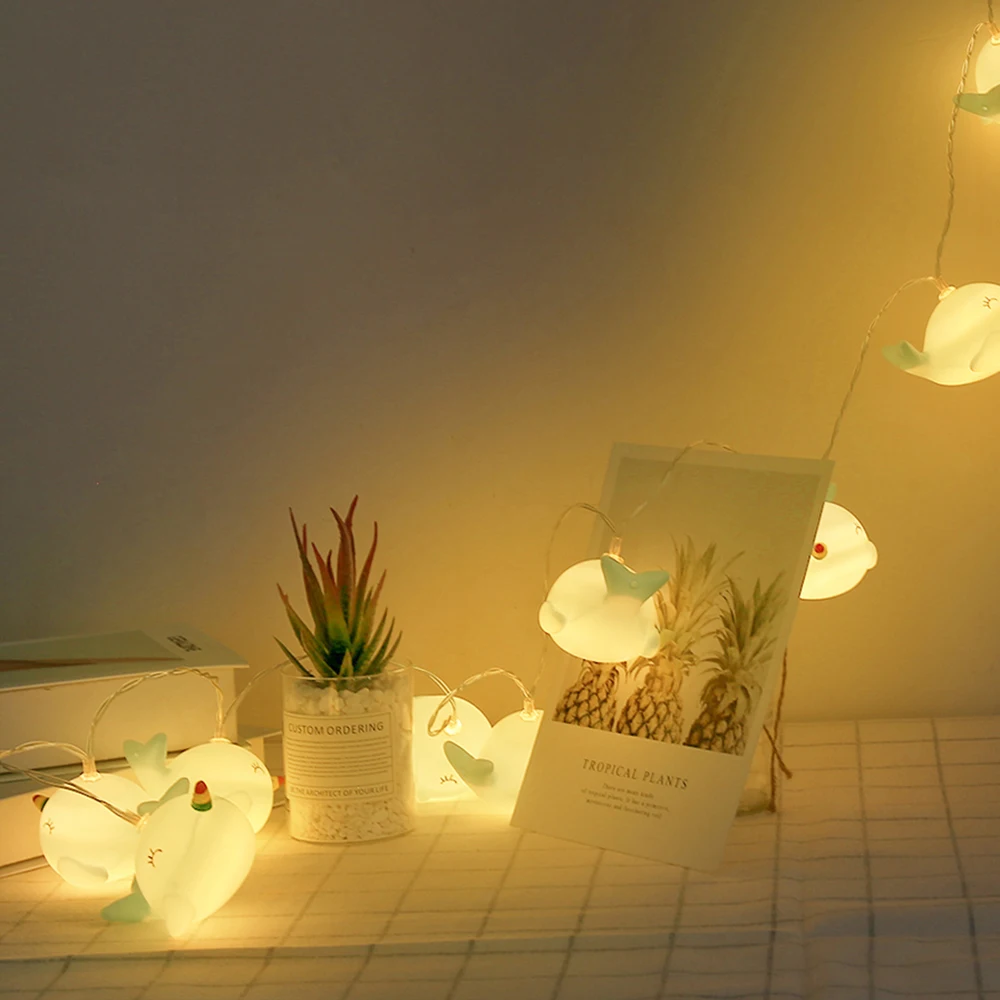 2019 New 10LED blue plastic dolphin shape decorative light string children's room venue layout props home decoration Supplies | Дом и сад
