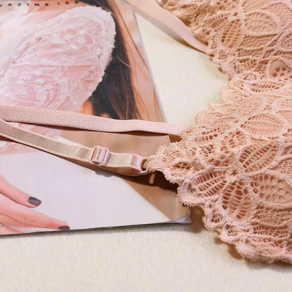 Сексуальный съемный жилет с накладками на грудь кружевной однотонный топ