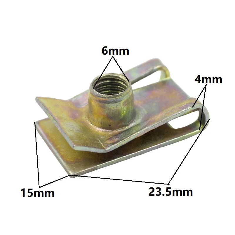 NO.5 KE LI MI 30 шт. металлический зажим u-типа винтовая прокладка 3 мм отверстие для крыла Авто кузова - Название цвета: NO.5