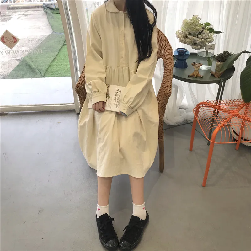 

Skirt Women's Ankle Mori Style Student Autumn Clothes 2019 New French Retro Long Jung Ji Hoon Platycodon