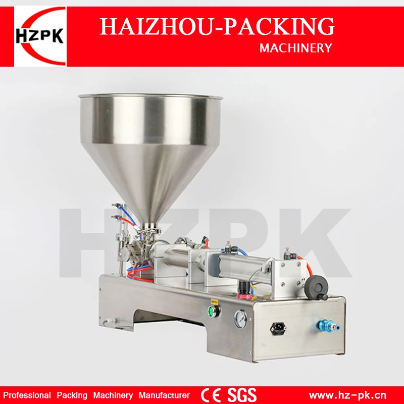 Полуавтоматическая настольная одна форсунка HZPK наполнение пастой для пищевых