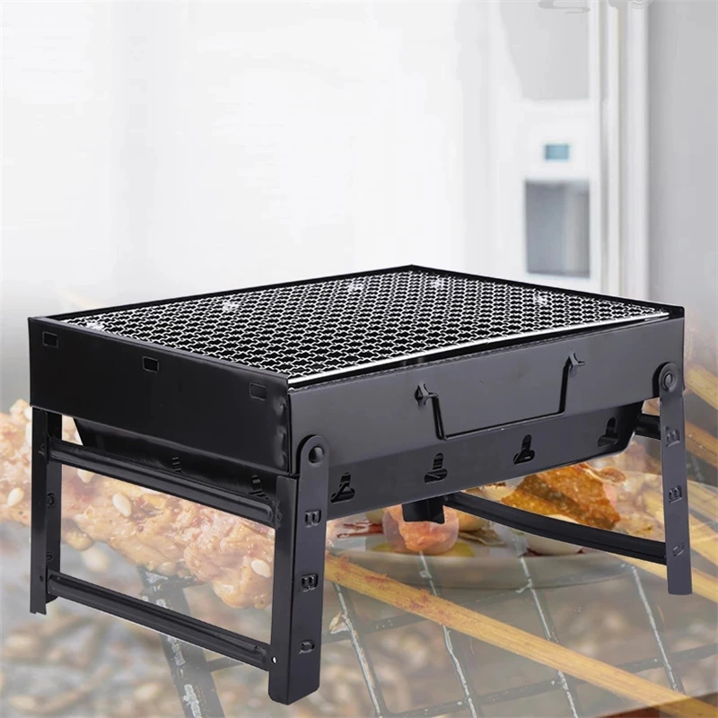 

Outdoor camping stove folding charcoal barbecue pits home portable burn oven barbecue charcoal cooker series tools