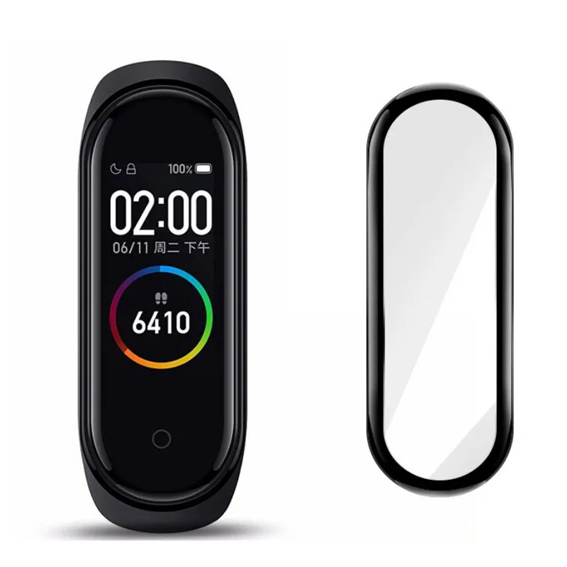 

3D Curved Edge Full Coverage Miband Soft Clear Protective Film Cover For Xiaomi Mi Band 5 band5 Screen Protector Guard(Not Glass