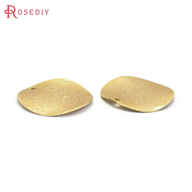 (F434) 20 штук 12 мм 24K золото цвет латунь матовая волна круглые чармы-диски Высокое