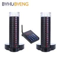 byhubyeng 30pc guest paging system smart transmitter charging reminding way 3km distance cafe restaurant call panel device bell