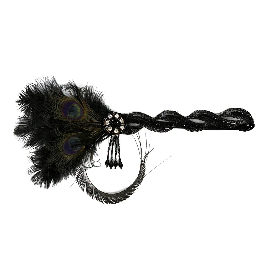 Colorful Headband Peacock Feather Girl Makeup Party Hair Decor |