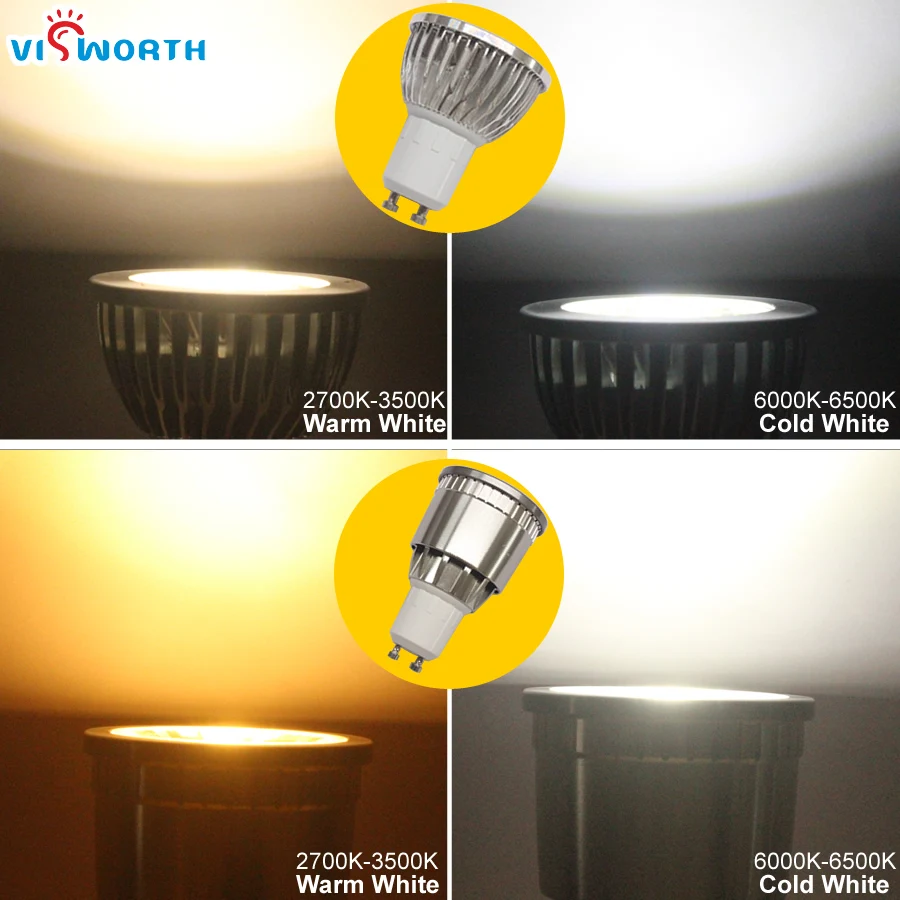Светодиодный точечный светильник Gu10 SMD2835 матовая лампа с функцией холодного и