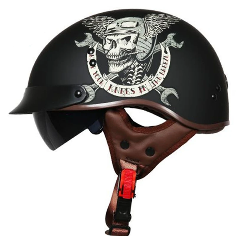 Унисекс мотоциклетные шлемы с полулицевой поверхностью немецкий панк шлем