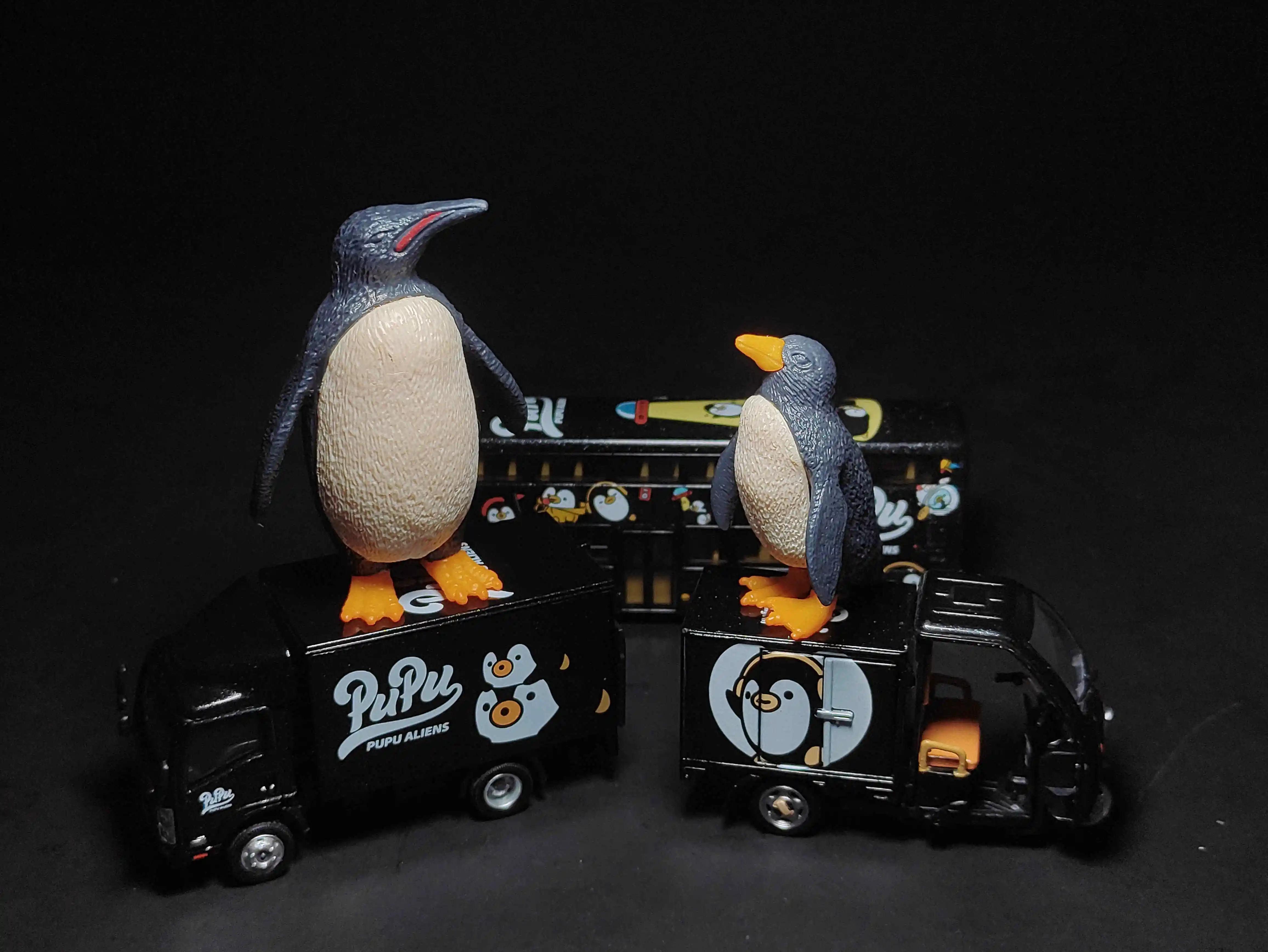 

Коллекция лимитированных моделей автомобилей HeyToys Tiny 1/110 1/76 1/43 PUPU, трехколесный велосипед серии ISUZU N, двухслойный автобус