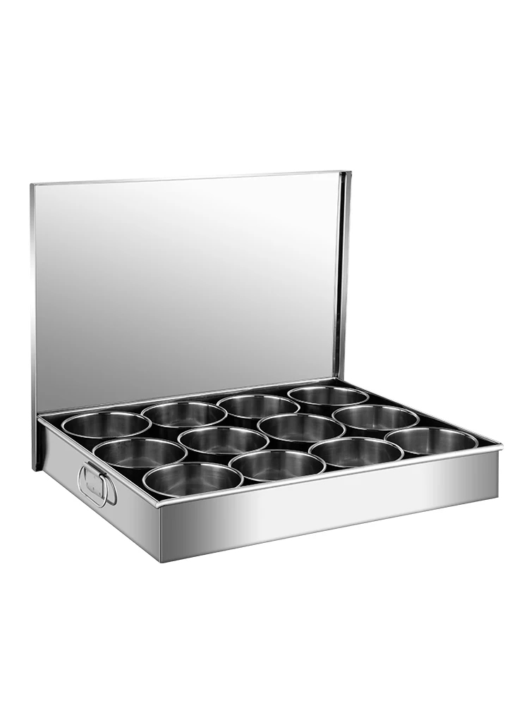 Коробка для специй из нержавеющей стали креативная банка 4/6/8/9/10/12 с крышкой