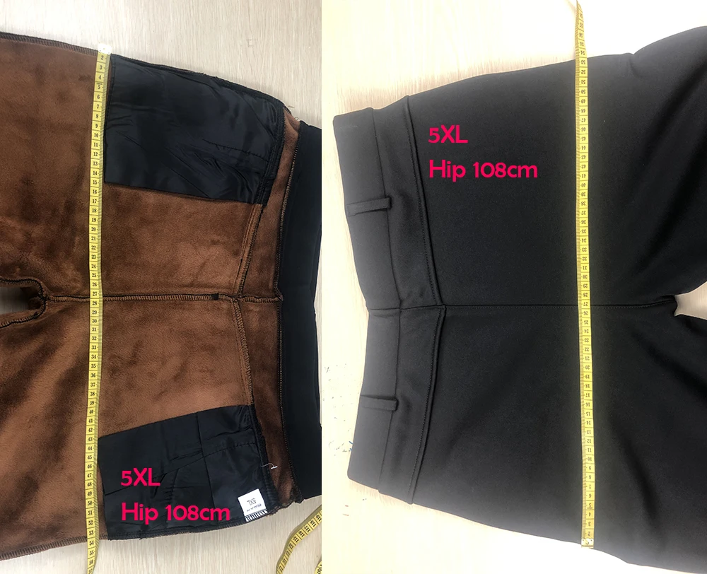 Брюки для мам размера плюс 5XL с добавлением вельвета, однотонные повседневные женские брюки с высокой талией, эластичные свободные прямые осенние зимние штаны