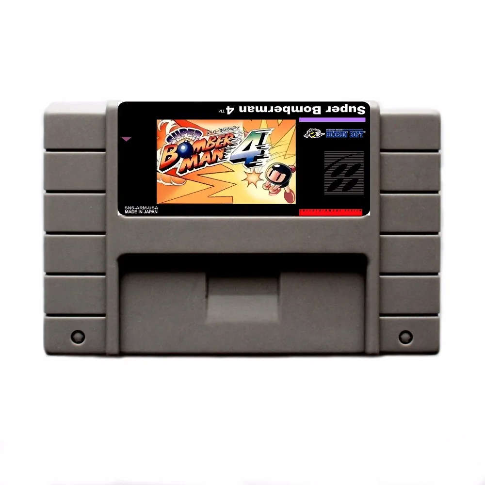 Игровая Карта Super Bomber Man 4 /DK /TOP GEAR 16 бит серая для игрового приставки NTSC из США |
