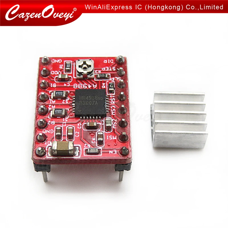 1 шт. / Лот A4988 StepStick Stepper Driver + радиатор для 3D-принтера Reprap Pololu красный M08 челнока L29K в