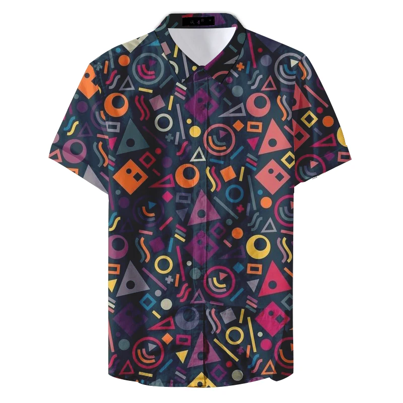 Белая мужская рубашка с коротким рукавом быстросохнущая Уличная Повседневная