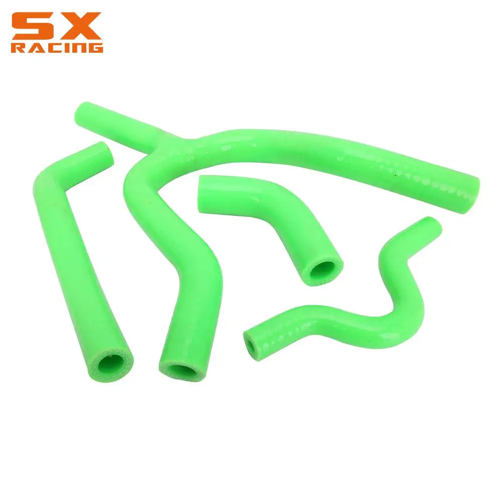 Мотоцикл зеленый водопровод силиконовый шланг радиатора охлаждающей жидкости