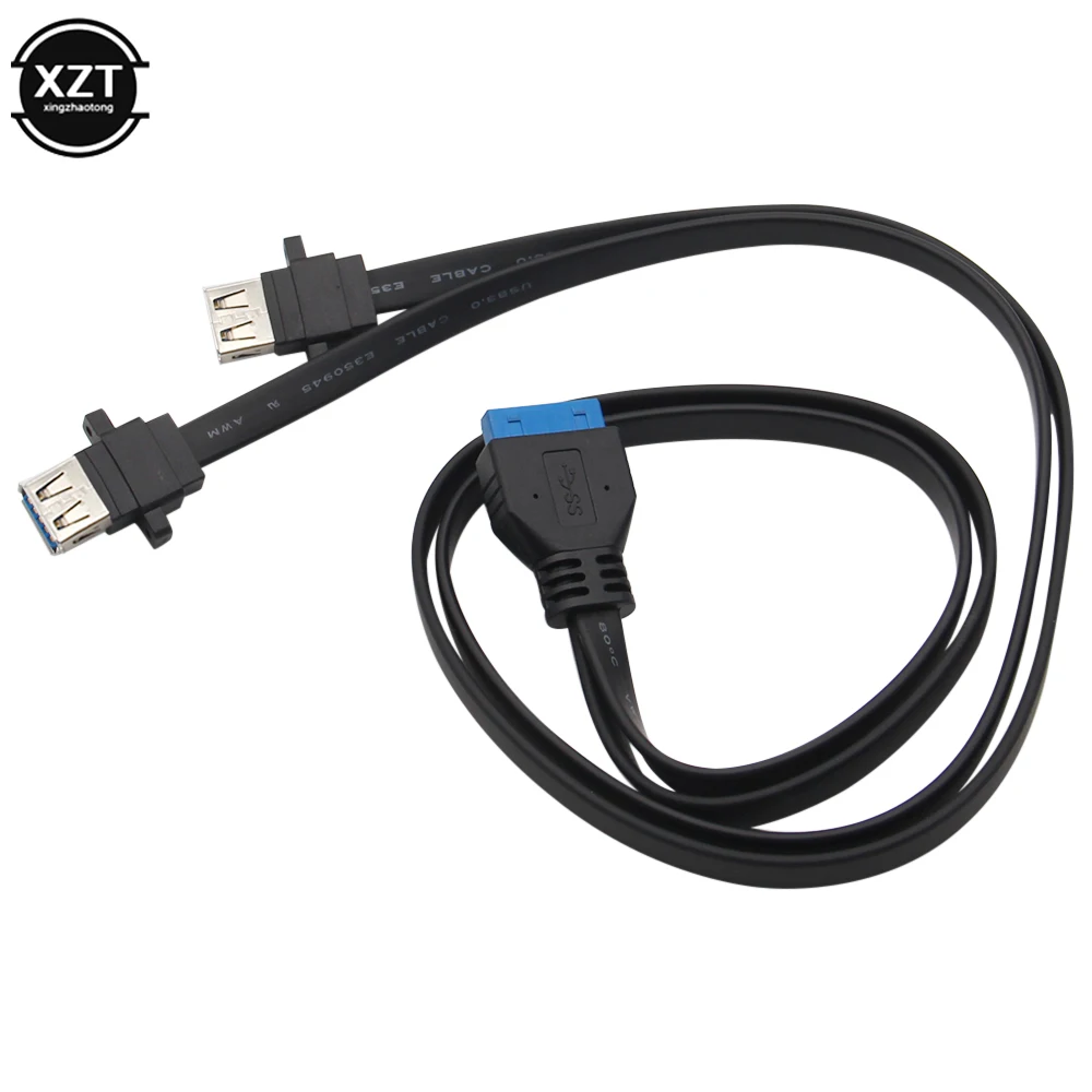 2 порта двойной USB 3 0 Type A Female на 20 Pin Header адаптер материнской платы кабель два USB-A