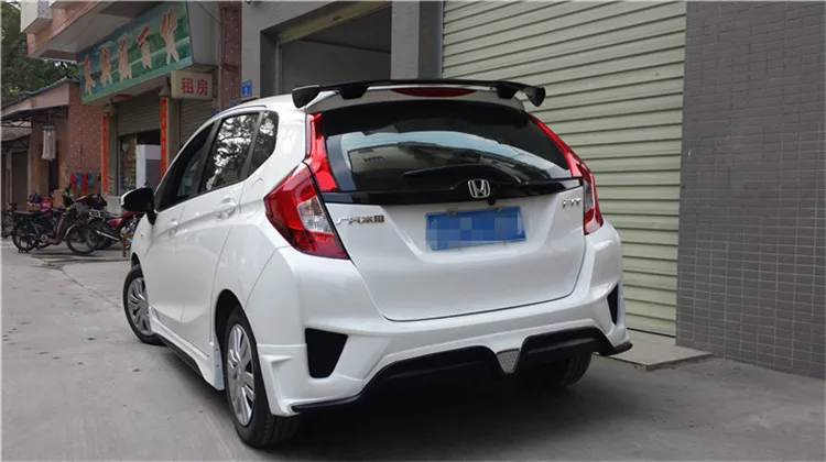 Для Honda fit/jazz спойлер высокого качества ABS Материал заднее крыло автомобиля