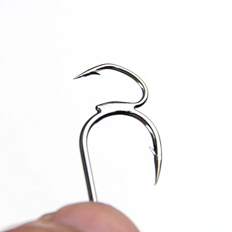 Рыболовная крючок 10 шт. посылка Высокоуглеродистая сталь двухсторонний острый