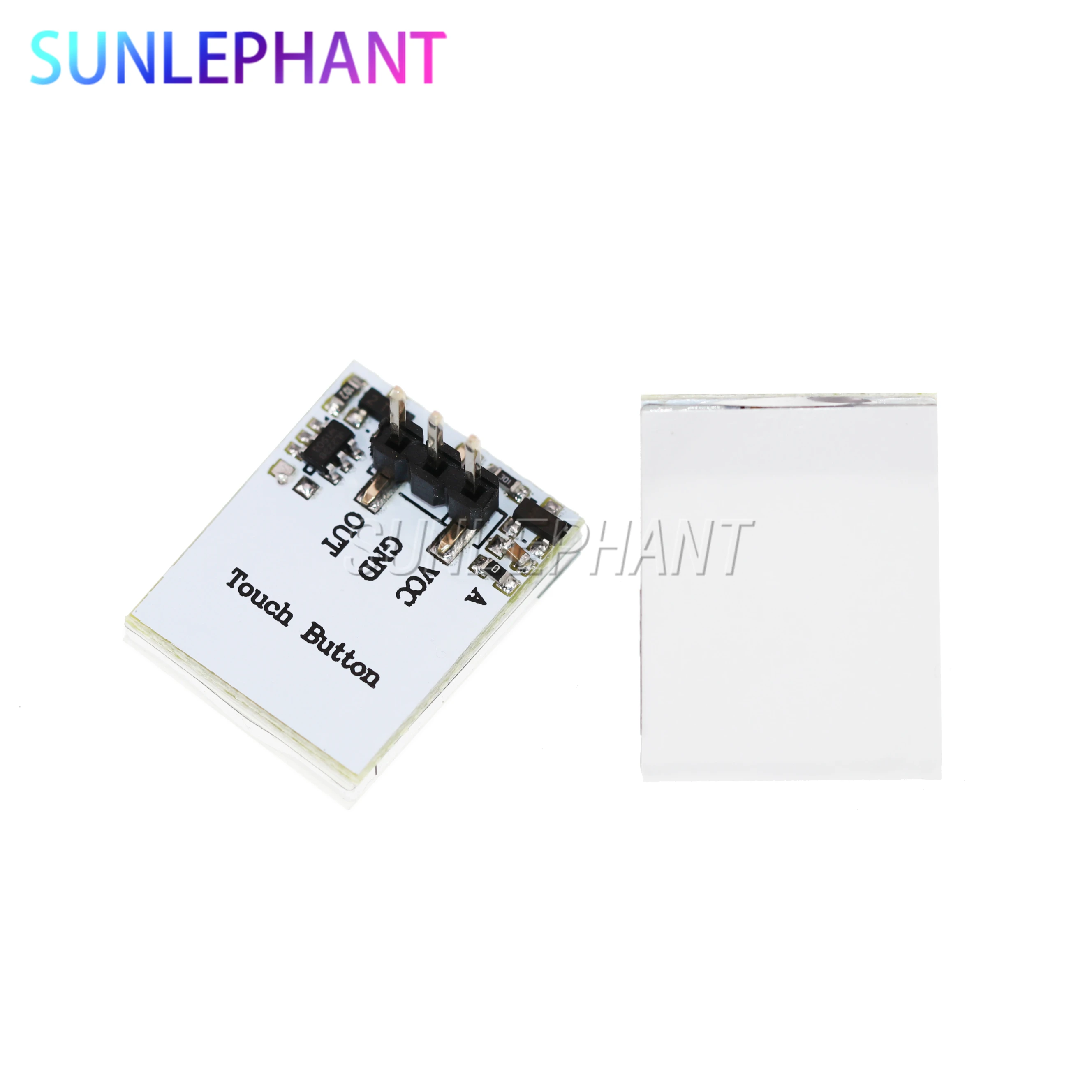 Зеленая синяя красная и желтая цветная RGB емкостная сенсорная кнопка