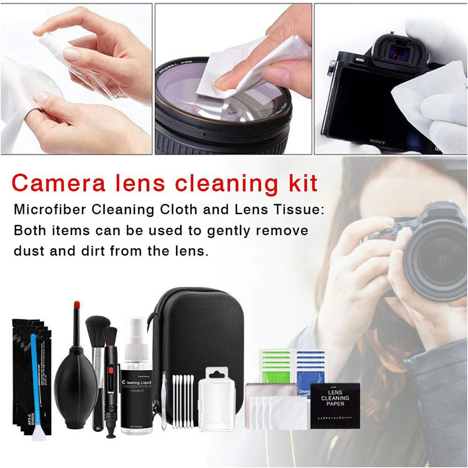 

Camera Cleaning Kit for DSLR Cameras Swab Brush APS-C Cleaning Swab