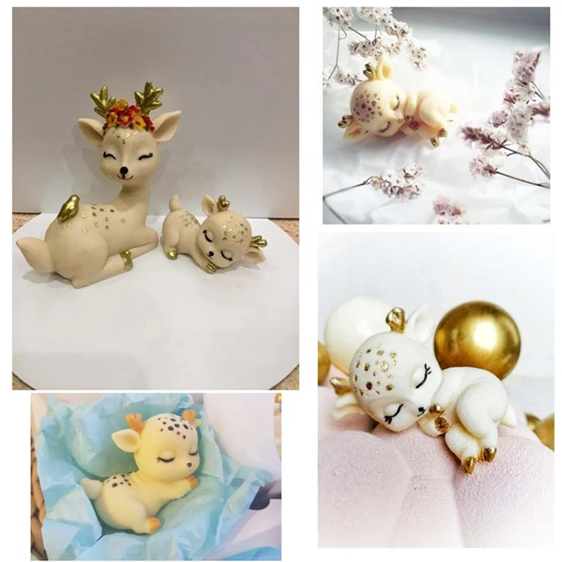 Силиконовые формы 3D с персонажами из мультфильмов принтом Олень Форма для
