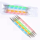 5 шт., двухсторонняя ручка для нанесения точек на ногти