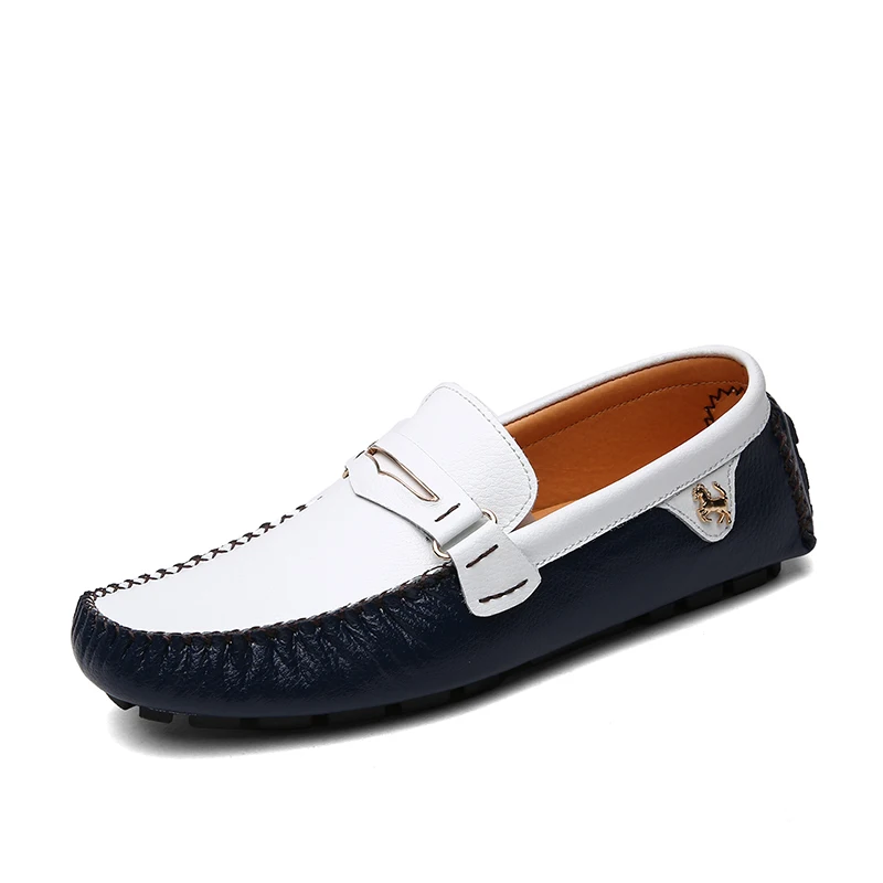 

Genuine Leather Men Shoes Sports Car Shape Luxury Brand 2020 Casual Slip On Formal Classic Loafers Moccasins Male Driving Shoes