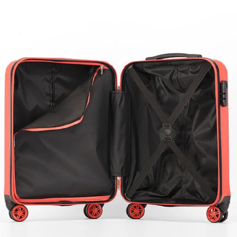 Классическая модная сумка и чемодан на колесиках уникальный однотонный Размер