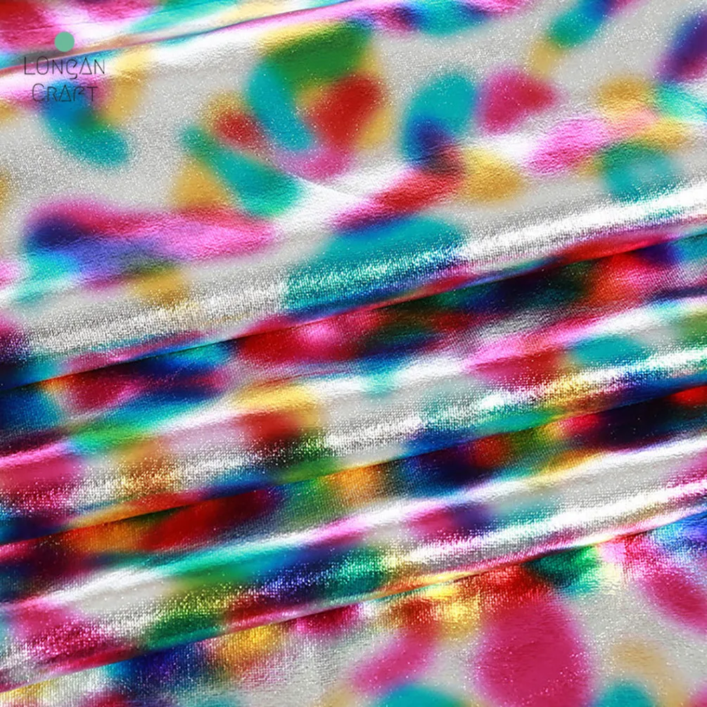 Эластичная ткань для блестящая лазерная праздничное украшение Одежда танцев на