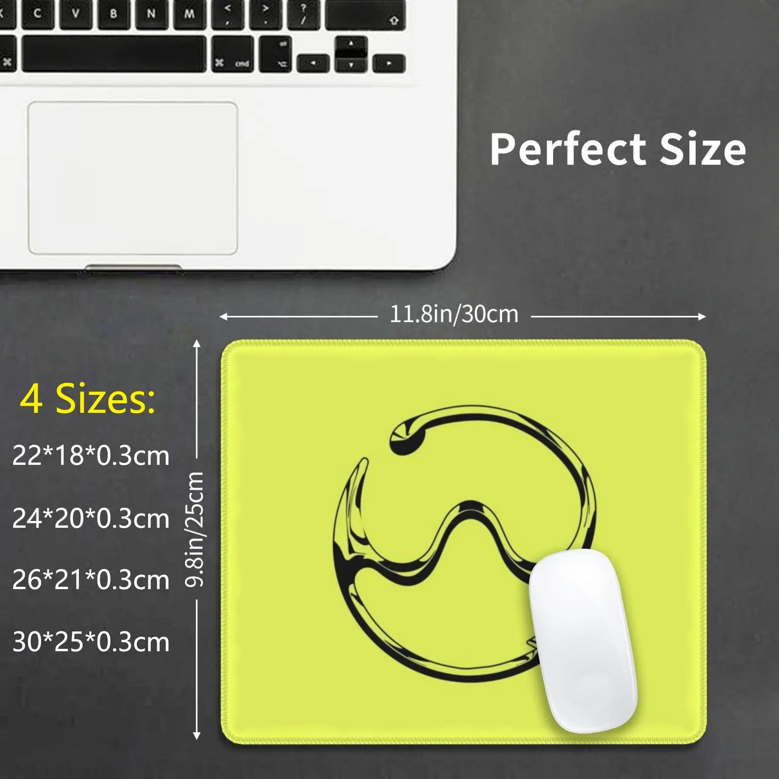 Коврик для мыши Gaga Chromatica с логотипом (черный на желтом) подушка принтом сделай сам