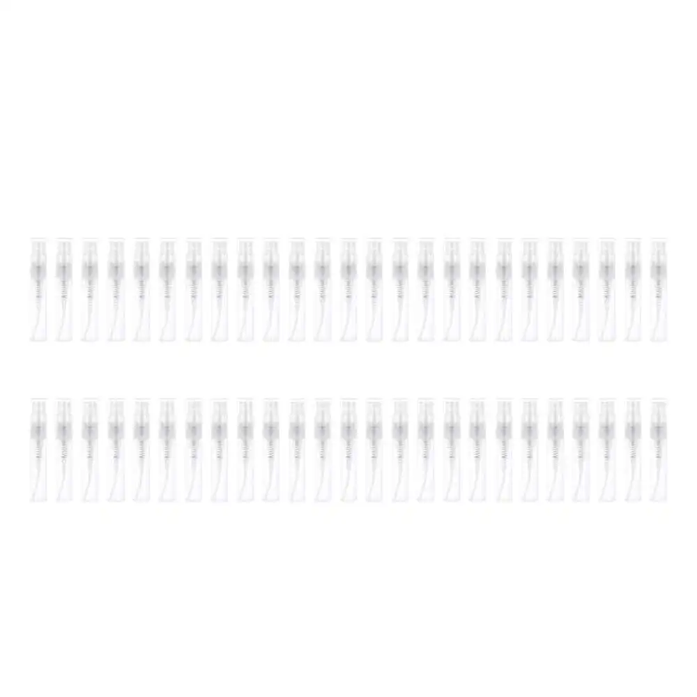 50 штук Пустые прозрачные пластиковые бутылки для спрея Путешественнические портативные бутылки для парфюмерии Контейнер для заполнения образца.