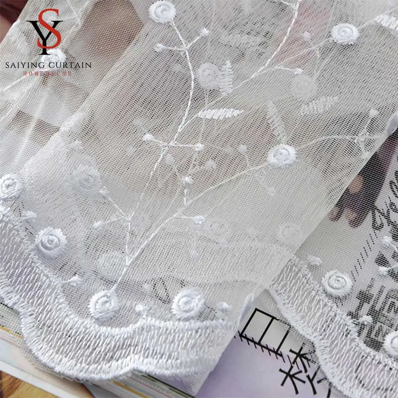 Роскошные тюлевые занавески на окна с вышивкой листьев для гостиной