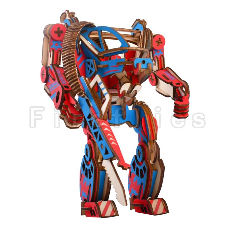 Деревянная 3D головоломка сделай сам самая крутая война робот Сборная модель