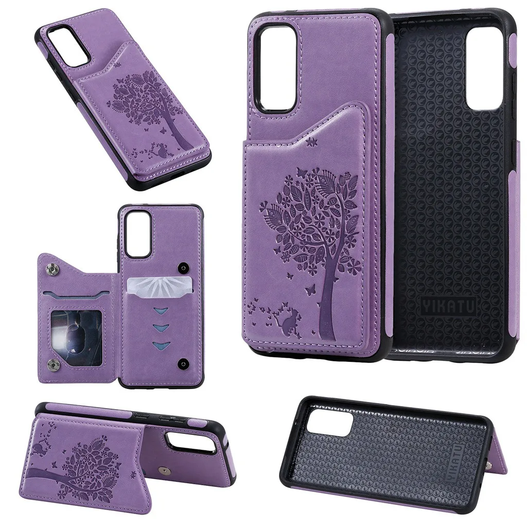 Чехол для телефона с 3D тиснением и отделением карт Samsung Galaxy S20 6 2 дюймов стильный