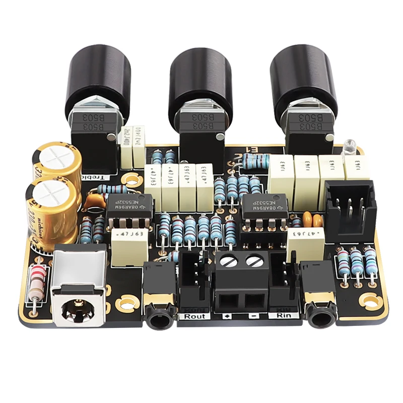 Поворотная плата Lusya HIFI NE5532 с низкочастотным фильтром и предусилителем |