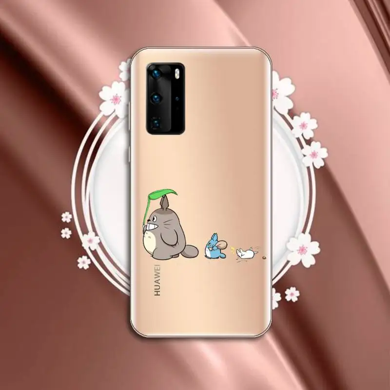

Totoro Spirited Away Ghibli Miyazaki Anime No luxury mobile Phone Case Transparent for Huawei P honor 8 10i 20 30 40 smart 2019