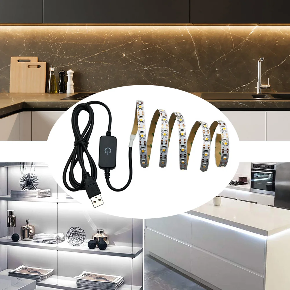 5V USB мощный сенсорный светодиодный светильник с одним контроллером белый/теплый белый 2835 SMD HD tv Настольный ПК экран тыловая подсветка