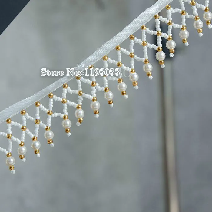 2Y-5Yard/лот ручная сшитая Золотая подвеска из бисера с бахромой кружевом кисточкой DIY Одежда сценическая одежда занавеска для дома тиара декоративный доступ