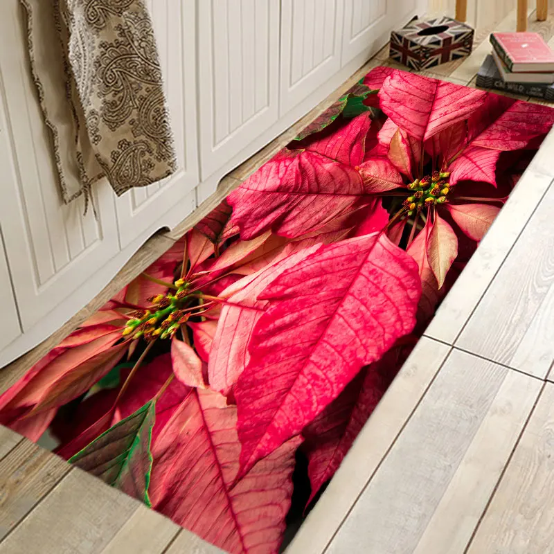 

Напольный Противоскользящий коврик для входной двери с цветочным принтом