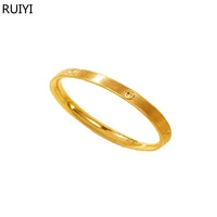 ruiyi real 18k gold ring pure solid au750 simple circle design for women fine jewelry wedding gift