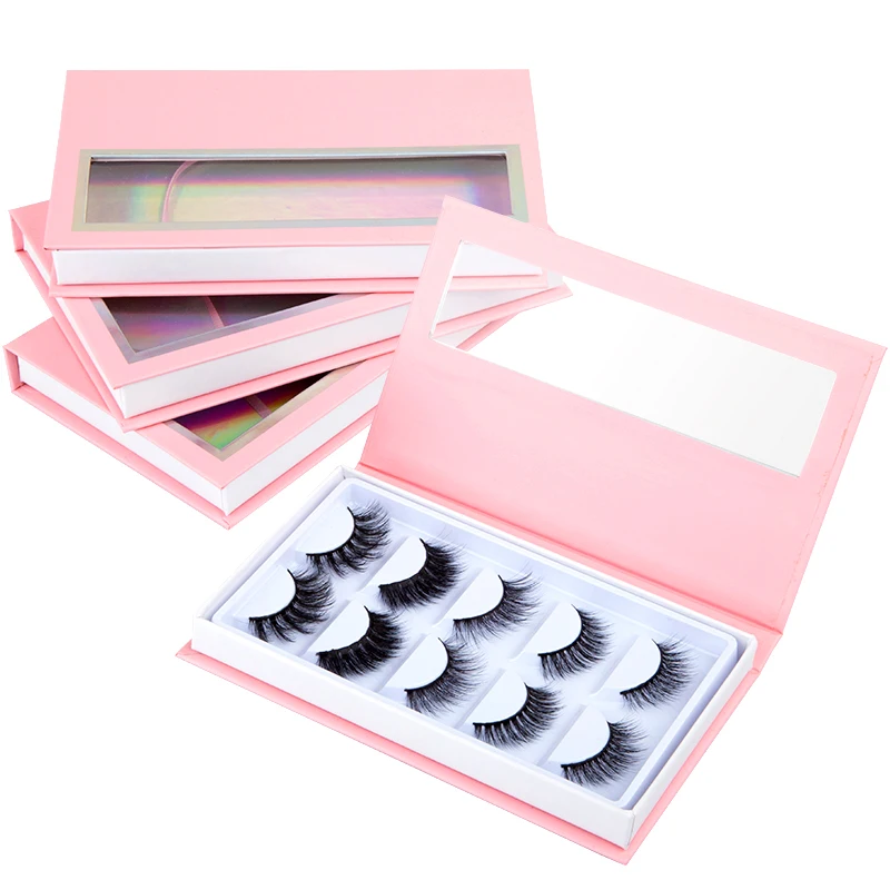 Wholesale Eyelash Packaging Box 5 pack 3D Mink Eyelashes Custom Lash Packaging Boxes Empty eyelash box 50pcs/lot