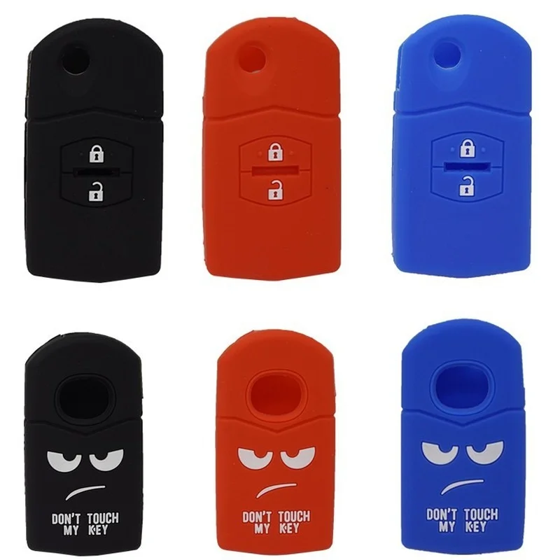 

Silicone Car Key Cover Case for Mazda 2 3 5 6 CX7 CX9 RX8 MX5 MPV Demio 2 Button Remote Flip Key
