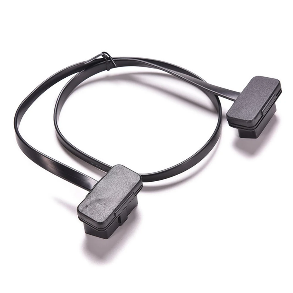 Плоский тонкий как лапша OBDII OBD2 16Pin ELM327 штырь-гнездо удлинитель локтя OBD 2 Адаптер